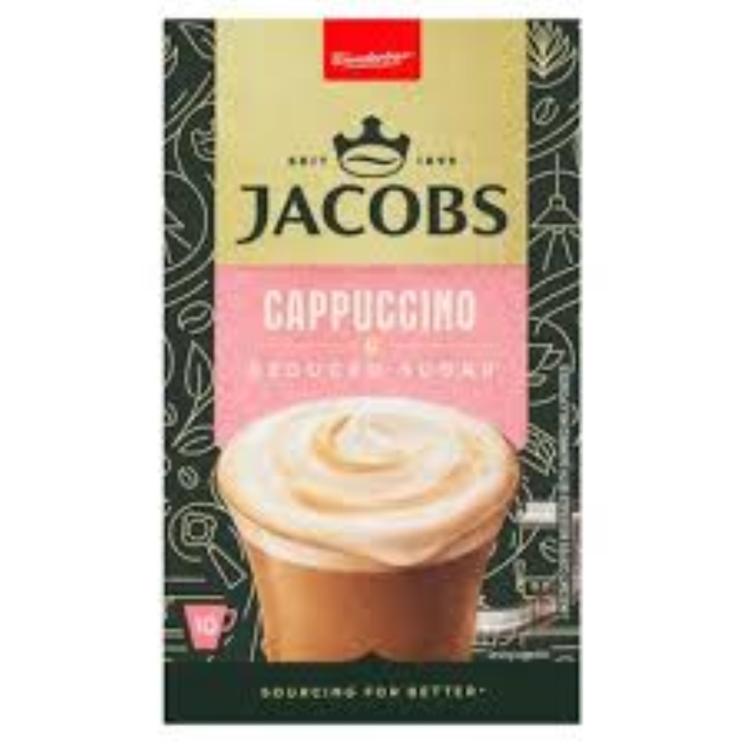 JACOBS INSTANT CAPPUCCINO REDUCED SUGAR 10X11.1G